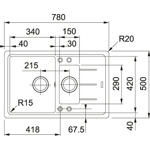 Кухонная мойка Franke BFG 651-78 миндаль 114.0313.263