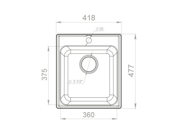 Кухонная мойка GranFest Quarz GF-Z17 черный
