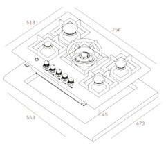 Газовая варочная панель Teka EFX 70 5G AI AL DR CI
