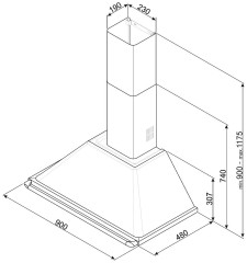 Кухонная вытяжка Smeg KT90BLE