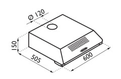 Подвесная вытяжка Ardesia Wind 60 X