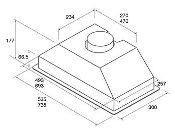 Встраиваемая вытяжка Jet Air VIERA LUX BL A 72
