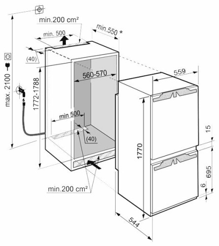Встраиваемый холодильник Liebherr ICBN 3386