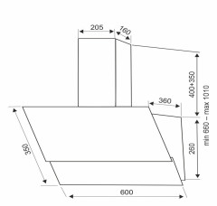 Кухонная вытяжка Dach ANGELIKA 60 black
