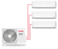 Мульти сплит-система FUNAI RAMI-SM25HP.D04/Sх3 / RAMI-3OR70HP.D05/U