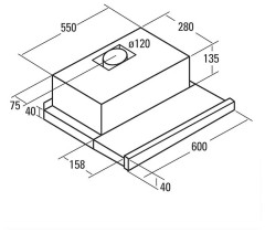 Встраиваемая вытяжка Cata TF 5260 X