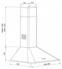 Кухонная вытяжка Korting KHC 9639 RB