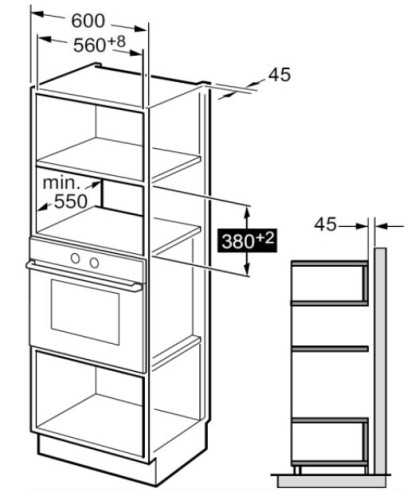 Встраиваемая микроволновая печь Akpo MEA 92508 SEA07 BL