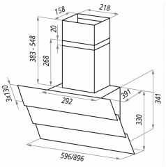 Кухонная вытяжка MAUNFELD CASCADA TRIO 90