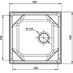 Кухонная мойка GranFest GF-U-500 черный