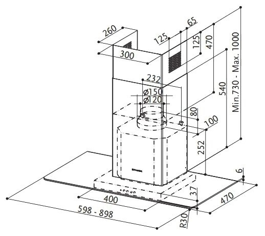 Кухонная вытяжка Faber Nice X/V A60