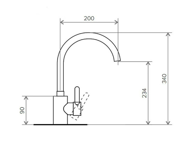 Смеситель для кухни Tolero Элара черный 911