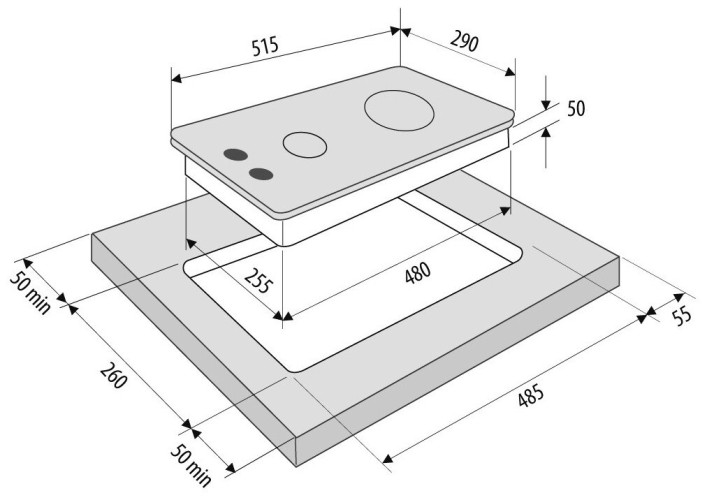 Газовая варочная панель Krona GALILEO 30 BL