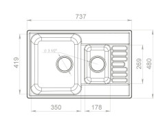 Кухонная мойка GranFest Quarz GF-Z21K черный