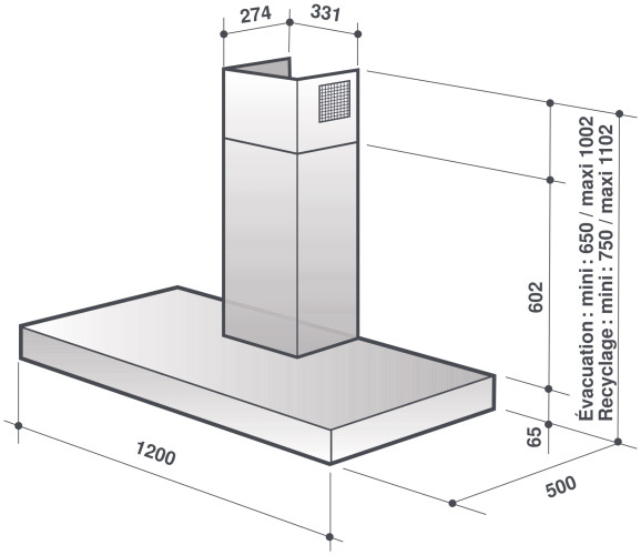 Кухонная вытяжка De Dietrich DHB 7232 X