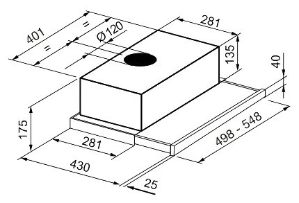 Встраиваемая вытяжка Korting KHP 5211 W