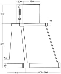 Кухонная вытяжка Kuppersberg V 639 C Bronze