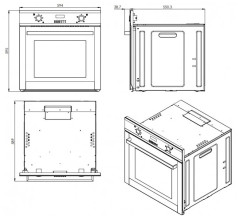 Электрический духовой шкаф Zorg BE6 RST BL