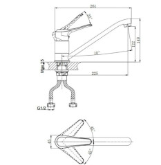 Смеситель для кухни Rush Jawa JA0735-26