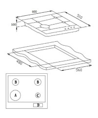 Газовая варочная панель Weissgauff HGG 640 XR