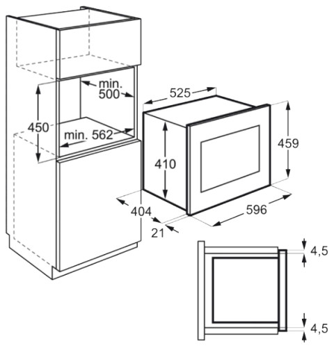 Встраиваемая микроволновая печь AEG MBE 2658S W