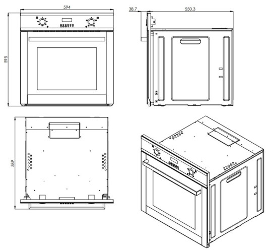 Электрический духовой шкаф Zorg BE11 TT BL