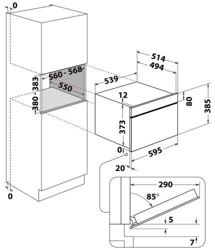 Встраиваемая микроволновая печь Whirlpool AMW 730 IX