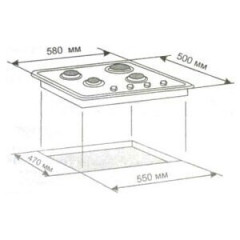 Газовая варочная панель Electronicsdeluxe 5840.00 гмв-006 ЧР