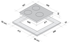 Индукционная варочная панель Fornelli PI 45 Inizio WH