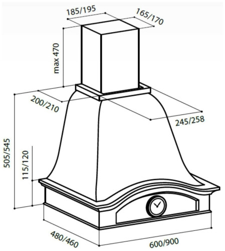 Кухонная вытяжка Lex Palermo 600