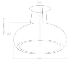 Кухонная вытяжка Elica Seashell BL/F/80