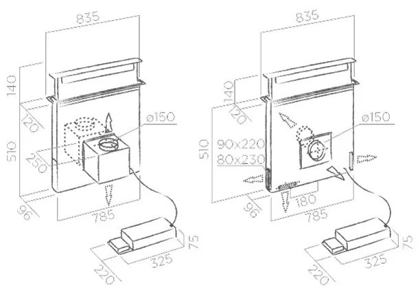 Встраиваемая вытяжка Elica PANDORA GME IX/A/90