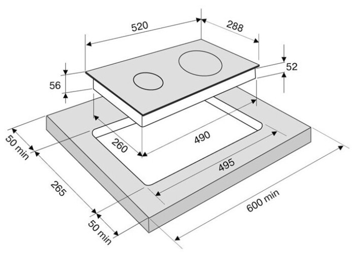 Индукционная варочная панель Krona REMO 30 BL черный