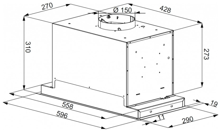 Встраиваемая вытяжка Konigin Incanto Black 60