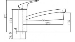 Смеситель для кухни Aquanet Static хром AF330-40C