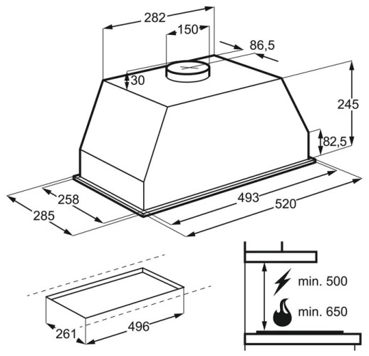 Встраиваемая вытяжка Electrolux LFG 9525 W