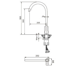 Смеситель для кухни WesnaArt Eko EKO05-110 сатин