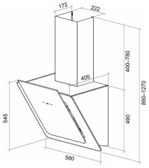 Кухонная вытяжка Shindo Prime light 60 W/WG