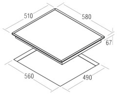 Электрическая варочная панель Cata TCDO 604 BV/B