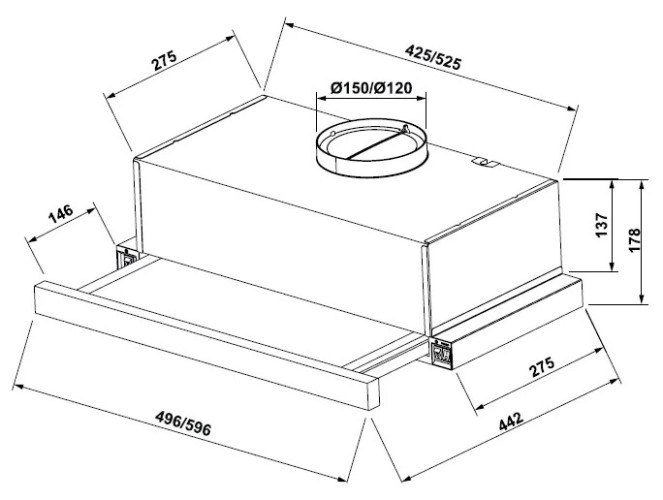 Встраиваемая вытяжка Kuppersberg Slimlux IV 60 BGL