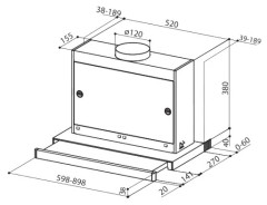Встраиваемая вытяжка Faber Omnia GR/X A60