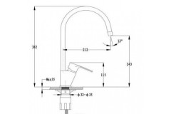 Смеситель для кухни Ewigstein 50235015 темно-бежевый