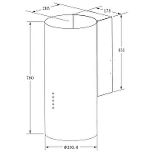 Островная вытяжка Meferi TUBE35IX ULTRA