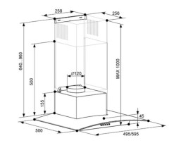 Кухонная вытяжка Kuche KIB 500 WL