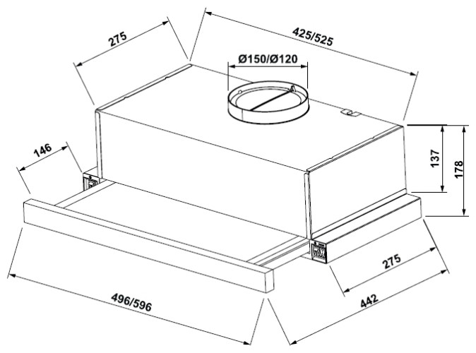 Встраиваемая вытяжка Kuppersberg SlimLux IV 50 B