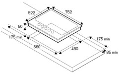 Газовая варочная панель Bertazzoni P755CHERAX