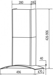 Кухонная вытяжка Dach MODESTA 50 sensor inox