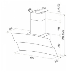 Кухонная вытяжка Ciarko Vasabi 60 IX