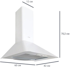 Кухонная вытяжка Elikor Fleur 60П-400-П3Л белый