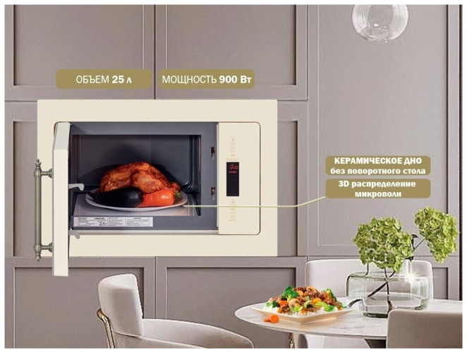 Встраиваемая микроволновая печь Hiberg VM 8505 Y